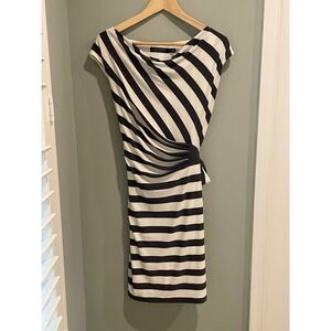LAUREN RALPH LAUREN Striped‎ Knit Jersey Wrap Dress Petite Size 12P